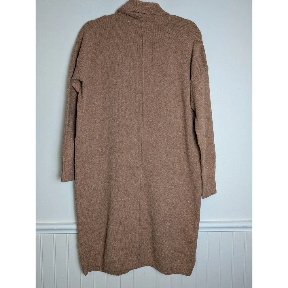 J.Jill Women's Sweater Dress Sz Small Cowl Neck Long Sleeve Stretch Camel Brown